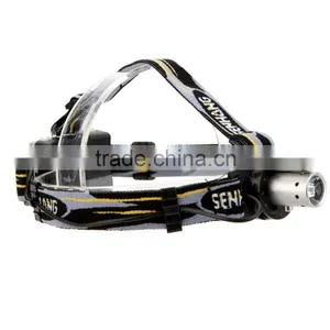 Double Tube Double Lights LED Headlamp Outdoor Headlight for Hiking Camping Night Fishing Riding Cycling by 3 * AA Batteries thumbnail-1