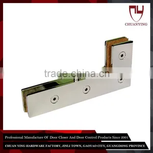 Metal Glass Bracket For 8 - 12mm Toughened Glass Door thumbnail-2