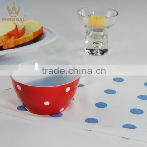 Ceramic Polka Dot Salad Bowl Large Ceramic Soup Bowl thumbnail-1