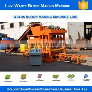 China Wante Brand Block Machinery QT4-25 Cement Bricks Molding Machine Cement And Concrete Block Making Machine Quality Choice thumbnail-4