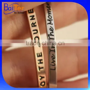Custom Personalized Cuff Bracelet 925 Sterling Silver Engraved Bracelet thumbnail-4