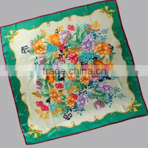 Fashion Factory Direct Custom Screen Printed Silk Scarf Quality Choice thumbnail-3