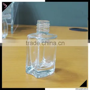Square Glass Nail Polish Glass Bottle With Caps and Brushes thumbnail-1