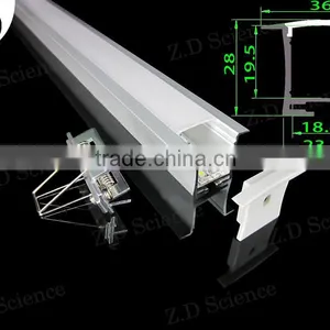 Recessed Aluminum Housing Lighting Profile For Linear Lights With Opal Diffuser thumbnail-1