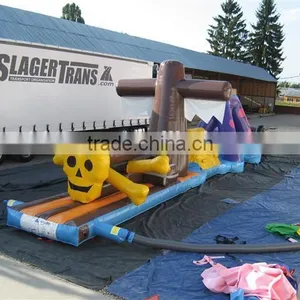 Small Skeleton Skull Theme Inflatable Water Channel for Kids thumbnail-1