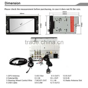 Winmark Car DVD GPS Player Radio 6.2 Inch Double Din With Touch Screen For NISSAN TIIDA 2004-2010 Universal thumbnail-6