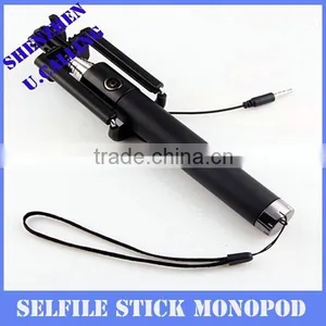 Top Quality Flexible Audio Cable Selfie Stick Folding Monopod For IPhone Smartphone thumbnail-3
