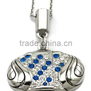 Metal Fancy Usb Flash Drive Shell Necklace for Lady thumbnail-1