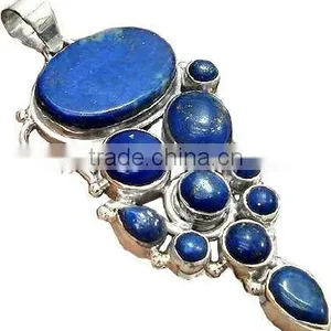 A3036 Sterling Silver Blue Topaz. Pendant, Semiprecious Pendant, Silver Pandant thumbnail-6