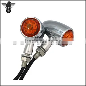 Chrome Vintage Bullet Turn Lights Motorcycle Indicator for Kawasaki thumbnail-1