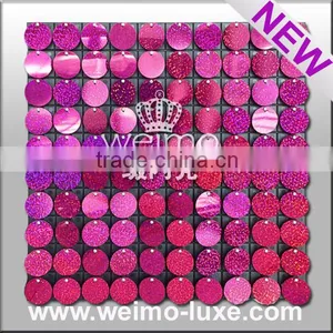 2016 New Products Shiny Sequin Disc PVC Wall Board thumbnail-1