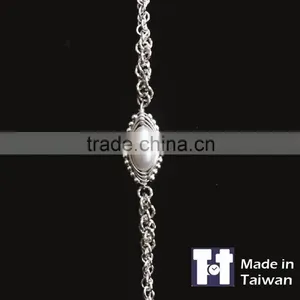 Fashion 925 Spiral Pearl Sterling Silver Bracelet Jewelry Gifts thumbnail-5