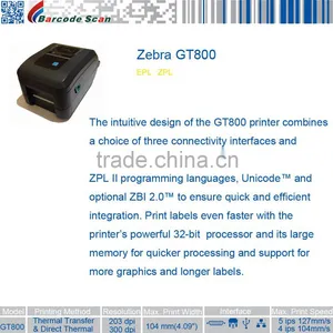 Affordable With Quality Durability Zebra GT800 Low Price Cheap Label Printer thumbnail-2