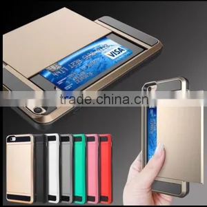 Shockproof Heavy Duty Hard Rugged Silm Armour Tough Hybrid Case With Card Slot Tough Card Slot Back Case thumbnail-1