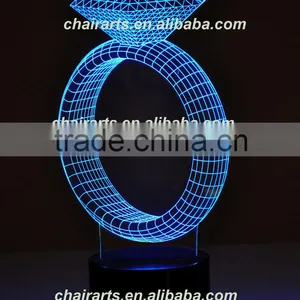 Modern Style Acrylic 3D Led Night Lamp For Commercial Hotel Use thumbnail-1