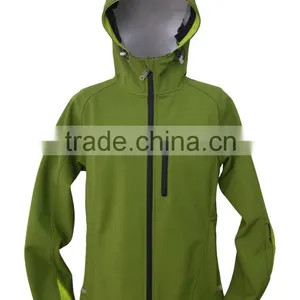 New Style Plum Purple Stretch-woven Cuffs Ladies Softshell Jacket With Hood thumbnail-2