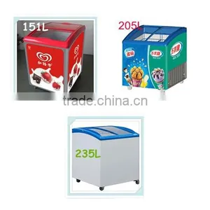 High Quality Commercial Freezer Ice Cream Display Freezer Curved Double Door Freezer for Supermarket thumbnail-5