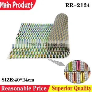 Green Aluminum Strass Mesh Trimming ,crystal Rhinestone Sheet thumbnail-1