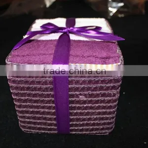 Two Colors Iron Paper Basket 6 Cotton Towel thumbnail-1