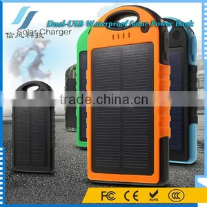 Waterproof Portable Charger Solor Power Bank 8000mAh for IPhone for IPad for Android Phone thumbnail-2