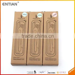 Hot Sale Wheat Straw Cutlery Set With Box thumbnail-5