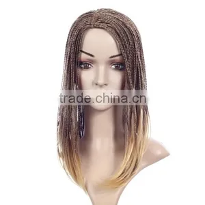 Blonde Kinky Twist Afro Braided Wig Lace Front African Box Micro Braid Wig thumbnail-2