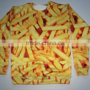 Custom OEM 3d Printing Crewneck Sweatshirts Hoodie Fleece Fabric thumbnail-4