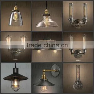 Hot Sell Vintage Wall Lamp Retro Clear Glass Shade Edison Pendant Light With CE thumbnail-6