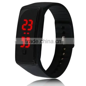 Silicone Digital LED Sports Wrist Watch thumbnail-1