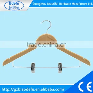 Wooden Hanger With Two Metal Clip thumbnail-1