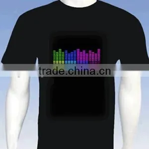 Cool and Fashion Design Hot Selling EL T-shirt thumbnail-1
