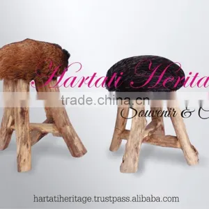 Unique Teak Wood and Root Stool Cafe and Bar Furniture thumbnail-3