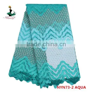 Haniye 2016 Wholesale Latest Nigeria Tulle Lace Fabric New Embroidery French Net Lace Fabric /NYN73 thumbnail-2