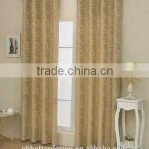 2PCS JACQUARED 100% POLYESTER WINDOW CURTAINS MADE IN CHINA FOR THE LIVING ROOM thumbnail-2