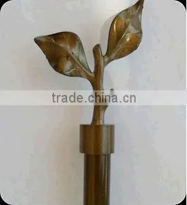 Leaves Finial Curtain Rod Set thumbnail-1