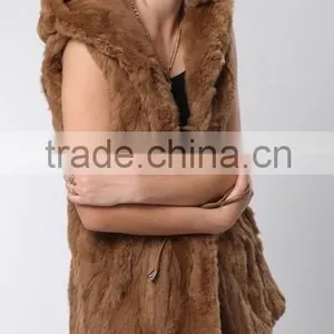2015 New Arrival Rex Rabbit Fur Vest for Women RV10 thumbnail-5