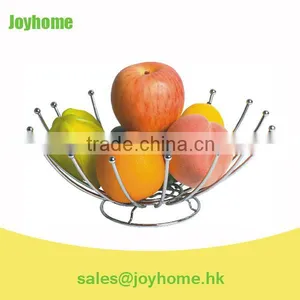 Chrome Plated Wire Mesh Stainless Steel Fruit Basket thumbnail-1