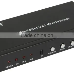 2X1 Multi-Viewer With HDMI 2X1 Switch Support PIP-picture in Picutre, RS232 and IR thumbnail-1