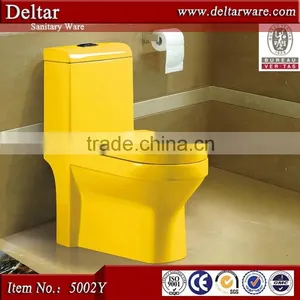 Glaze Smooth Toilet Bowl Color, One Piece Sanitary Ware Ceramic Yellow Toilet, wc Ceramic Color Toilet thumbnail-1