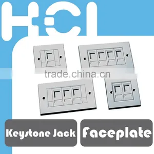 1/ 2/ 3/ 4-Port For the Installation of Keystone Jacks Faceplate thumbnail-1