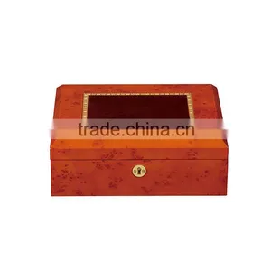 China Wooden 6 Trough Piano Lacquer Factory Wholesale Custom Luxury Watch Box, Brown Gift Box thumbnail-1