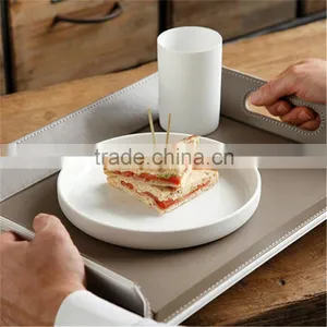 Multi Function Leather Freeform Serving Tray Size Custom Food Serving Tray thumbnail-3