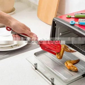 Food Multifunction Hand Long Stainless Steel Silicone Kitchen BBQ Tongs thumbnail-2