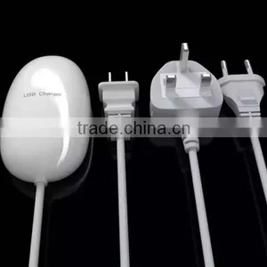 High Quality Mouse Shape 3 Ports Usb Charger Socket With UK,US ,AU Standard Plugs thumbnail-2