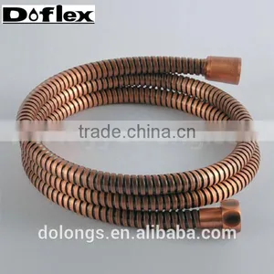 CL002 Golded Color Double Lock Brass Flexible Shower Hose thumbnail-1