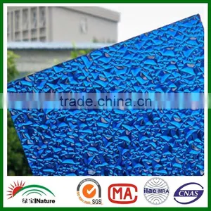 Decoration Board 2017Polycarbonate Embossed Sheet for Bathroom.Plastic Wall Panel Colorful Embossed Sheet.PC Big Diamonad Sheet. thumbnail-3