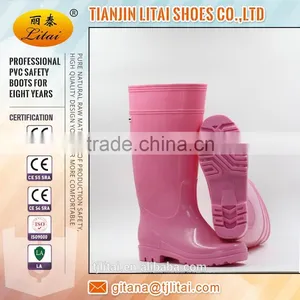 China Factory Fashion Wellingtons PVC Rain Boot,safety Shoes thumbnail-1