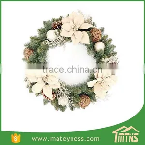 Moss Ball Mixed Pine Artificial Christmas Wreath Decorative thumbnail-1