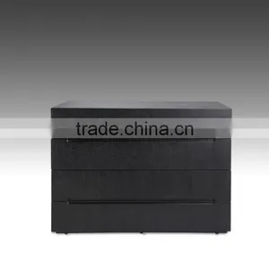 Fashion Design Four Drawer Modern Wood Nightstand Black Color MDF Wood Nightstand thumbnail-1
