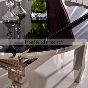 TH389 Fashionable High Quality Round Tempered Glass Dining Table thumbnail-5